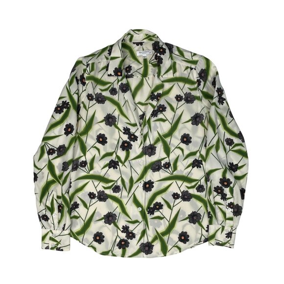 Equipment Femme Silk Button Up Blouse Collared Floral Print Women's Size Small - Picture 1 of 16